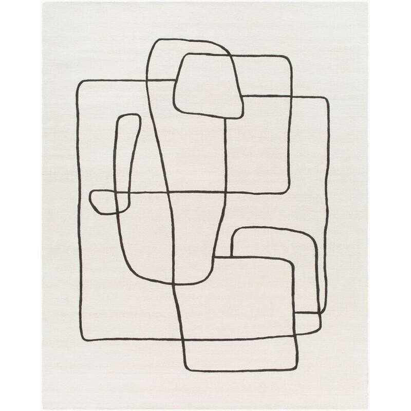 Livabliss Rossi Modern Area Rug - 8' x 10' - White/Black