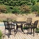 preview thumbnail 2 of 10, vidaXL 5 Piece Bistro Set Cast Aluminum Bronze