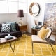 preview thumbnail 24 of 59, Hand-woven Villach Flatweave Wool Area Rug - 9' x 13' Yellow