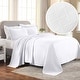 preview thumbnail 39 of 98, Superior Basketweave Cotton Decorative Bedspread Set White - Full
