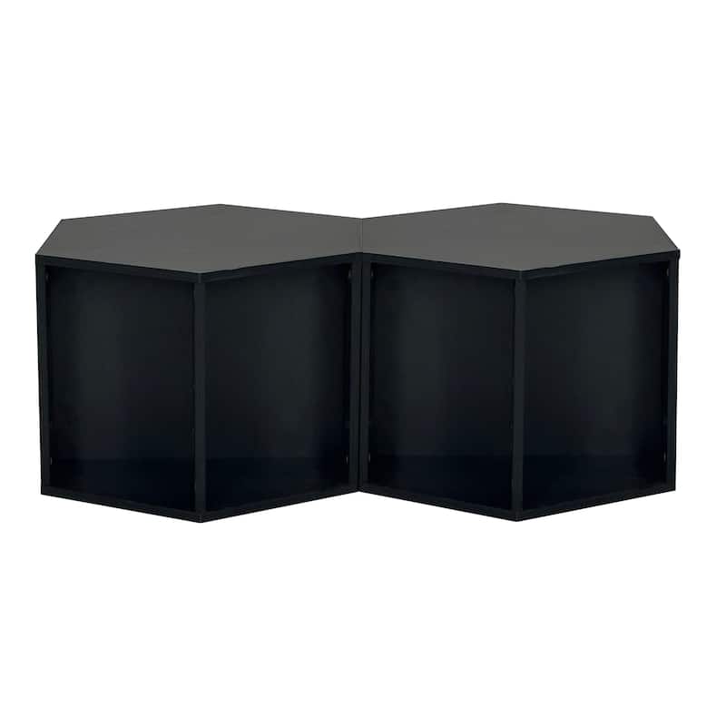 Hexagonal Coffee Table Side Table 2PCS