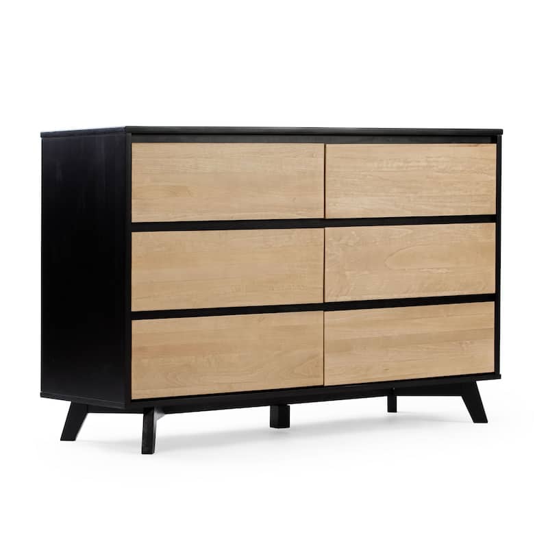 Plank and Beam Scandinavian 6-Drawer Dresser