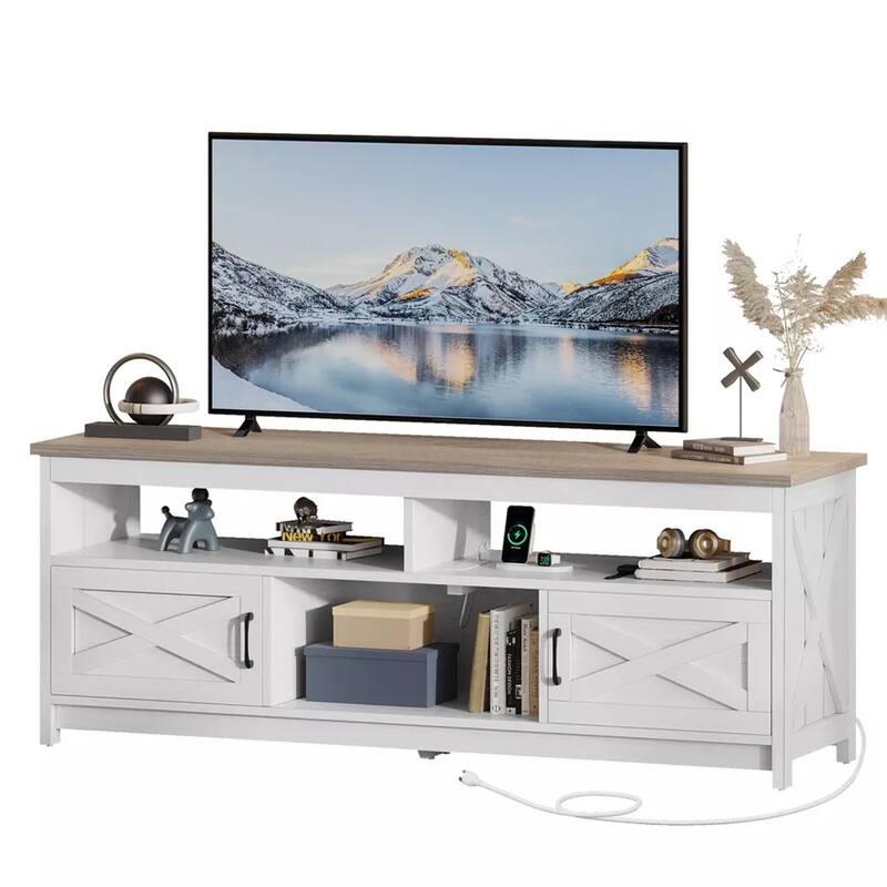 TV Stand for 75 In TV with Power Outlet - 65 inches