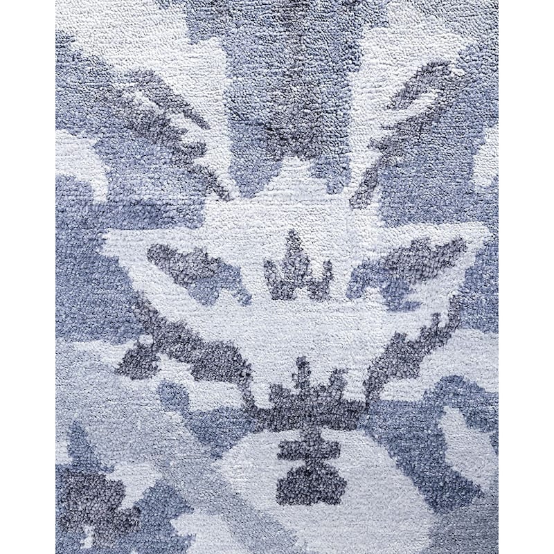 Modern One-of-a-Kind Hand-Knotted Area Rug - Ivory, 9' 2" x 12' 2" - 9' 2" x 12' 2"