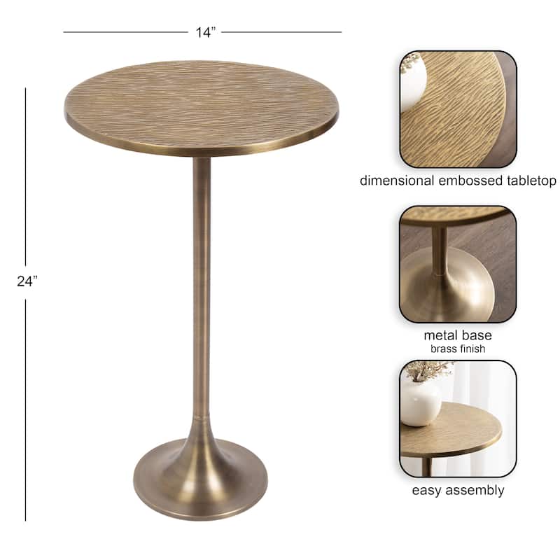 Kate and Laurel Baronet Round Metal Table