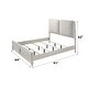 preview thumbnail 3 of 3, Laveda Light Gray Boucle & Pearl White Finish Queen Bed w/LED