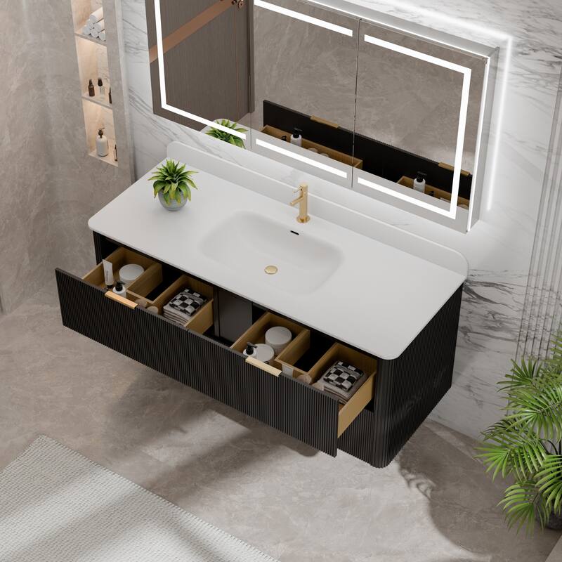 Modland 48" Fluted Floating Vanity with Sink - 48 inch