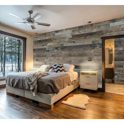 Rustic Look Naturally Weathered Reclaimed Barn Wood Panels - 7pc