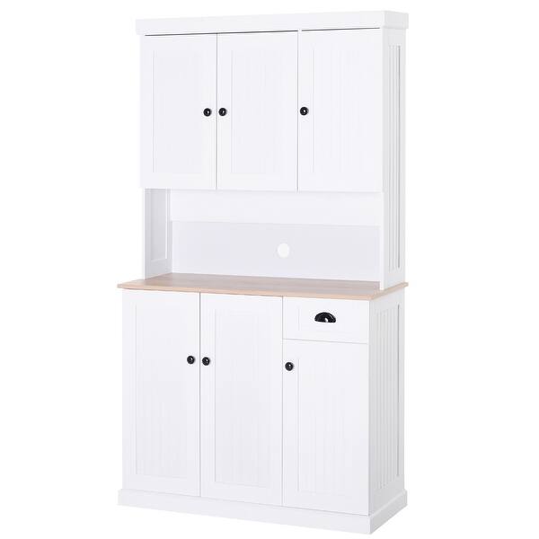 Shop Homcom 71 Wood Kitchen Pantry Storage Cabinet Microwave Oven