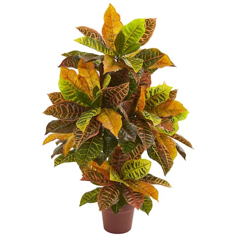 39" Croton Artificial Plant (Real Touch)