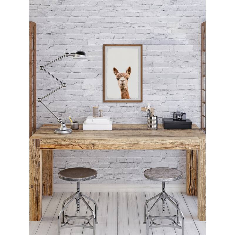 Llama Face IV Framed Wall Art, Elegant Home Touch - Sophisticated Artwork for Refined Décor