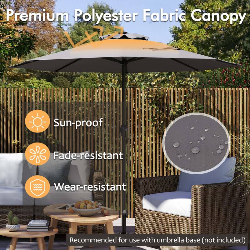 Gymax Outdoor Patio Umbrella Modern Table Umbrella w/8 Heavy Duty Ribs
