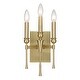 preview thumbnail 1 of 6, Golden Lighting 3509-WSC Landon 3 Light 13" Tall Wall Sconce Brushed Champagne Bronze