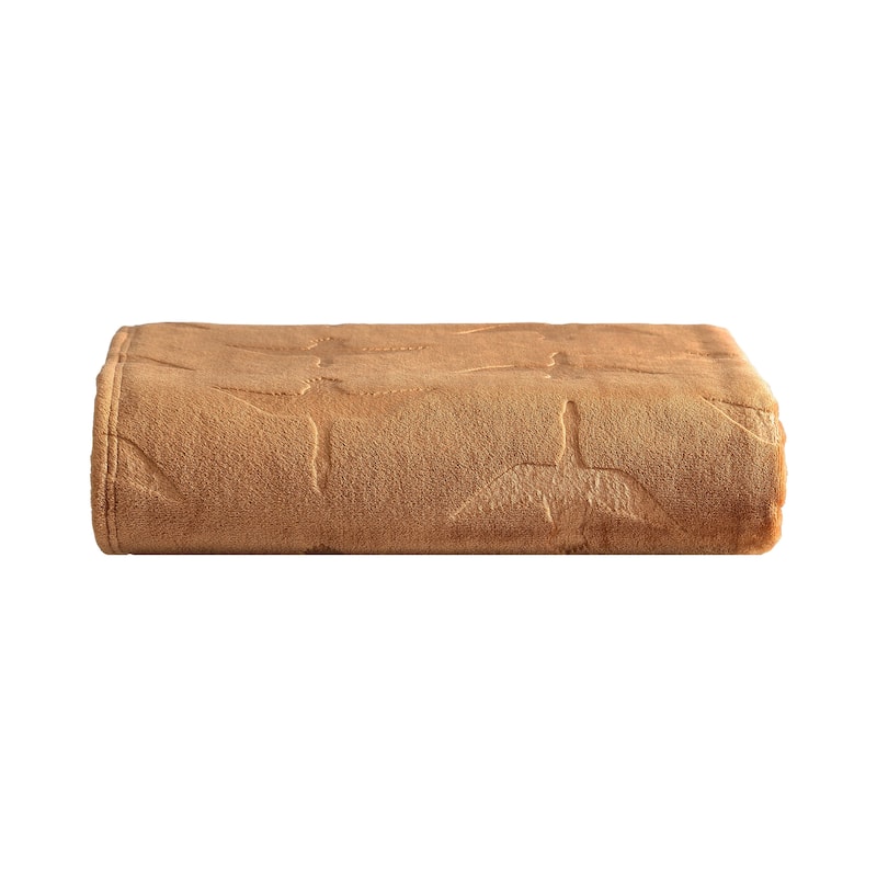 Eddie Bauer Geese Embossed Signature Plush Throw Blanket