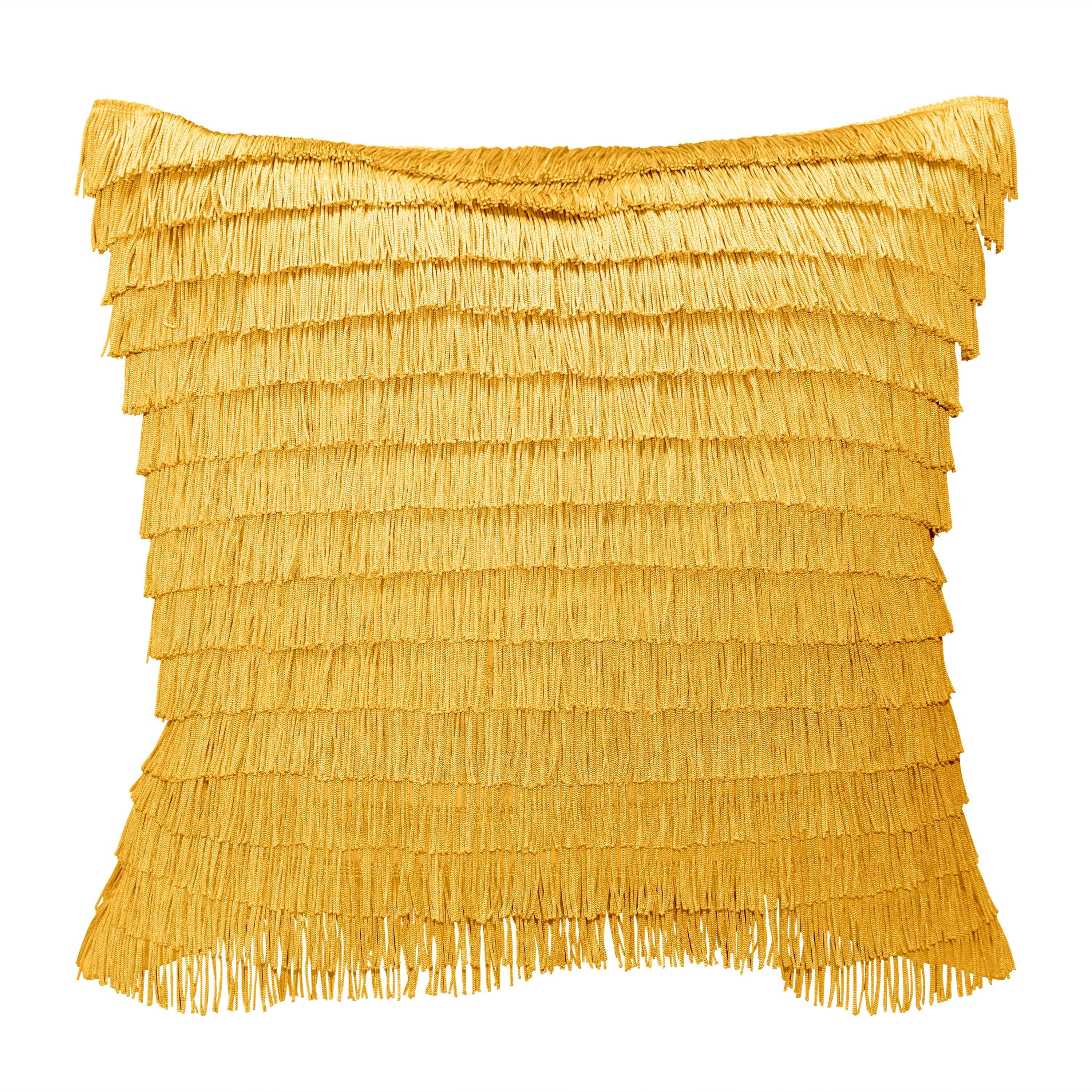 Fringe decorative pillows top