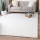 preview thumbnail 26 of 25, Shag Laurian Collection Area Rug Snow White - 3'3" Square