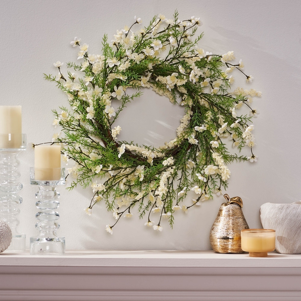 Cream Metal Wreath Stand - On Sale - Bed Bath & Beyond - 31492872