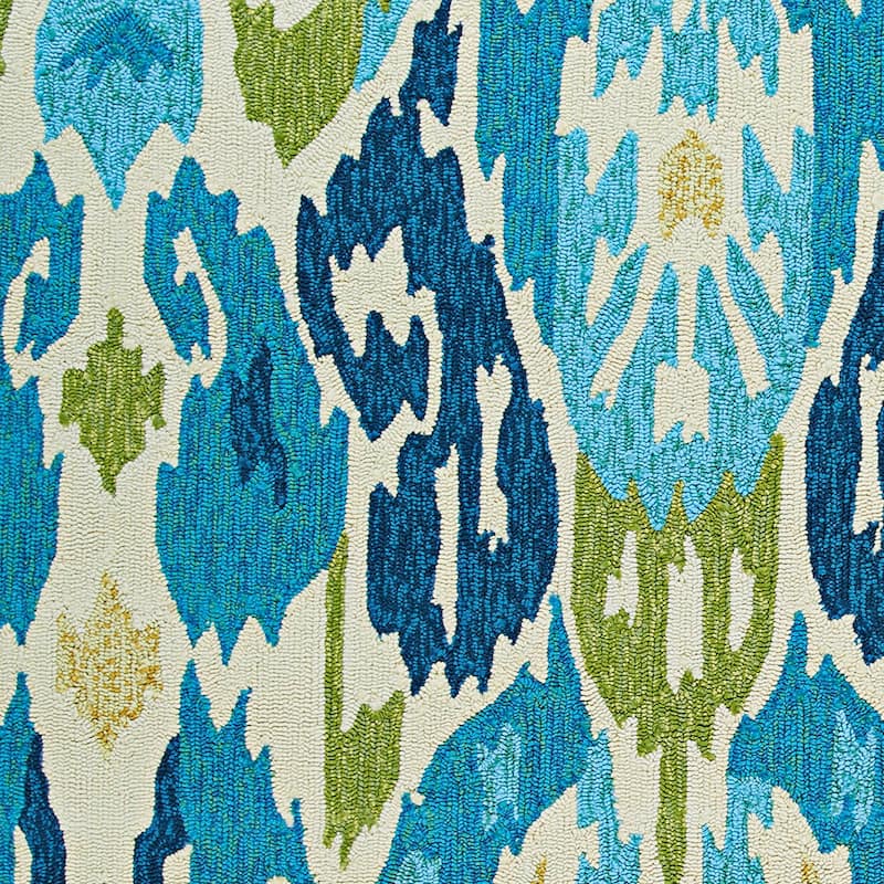 Dream Decor Rugs Miami London Blue Ivory Indoor Outdoor Area Rug