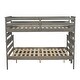 preview thumbnail 8 of 10, Grey Twin over Full Solid Pine Wood Bunk Bed with 2 Drawers