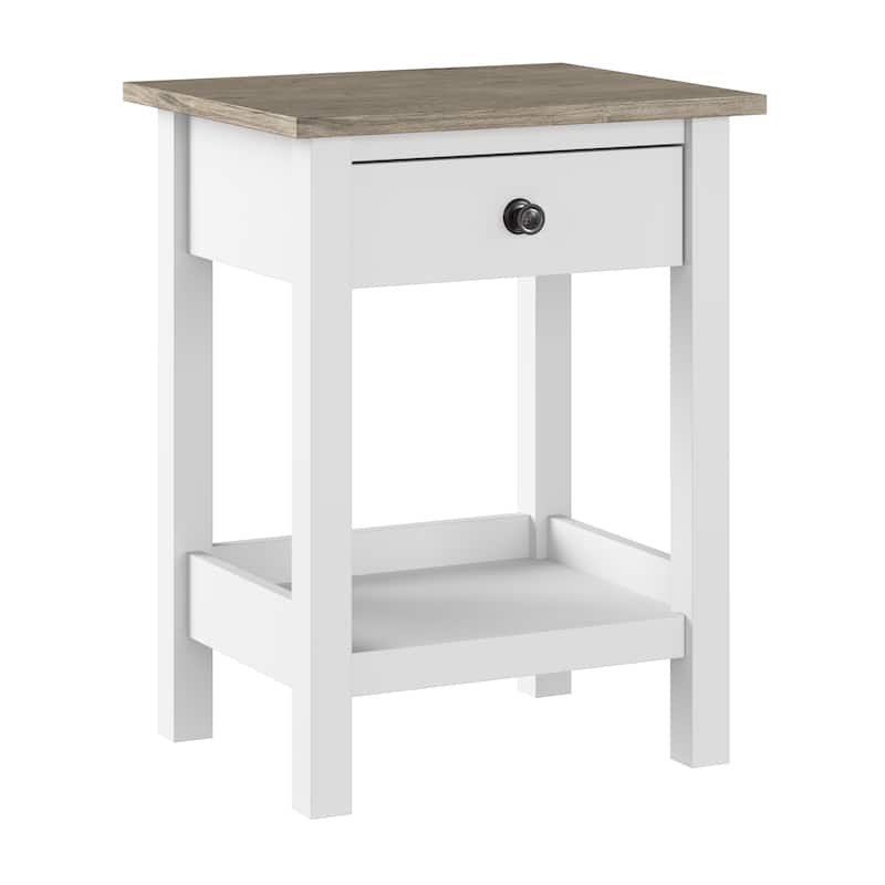 Bush Furniture Mayfield Farmhouse Living Room End Table.