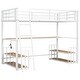 preview thumbnail 12 of 13, Space-saving Metal Twin Kids Bed Loft Bed with Desk,Storage Shelves and Charging Station