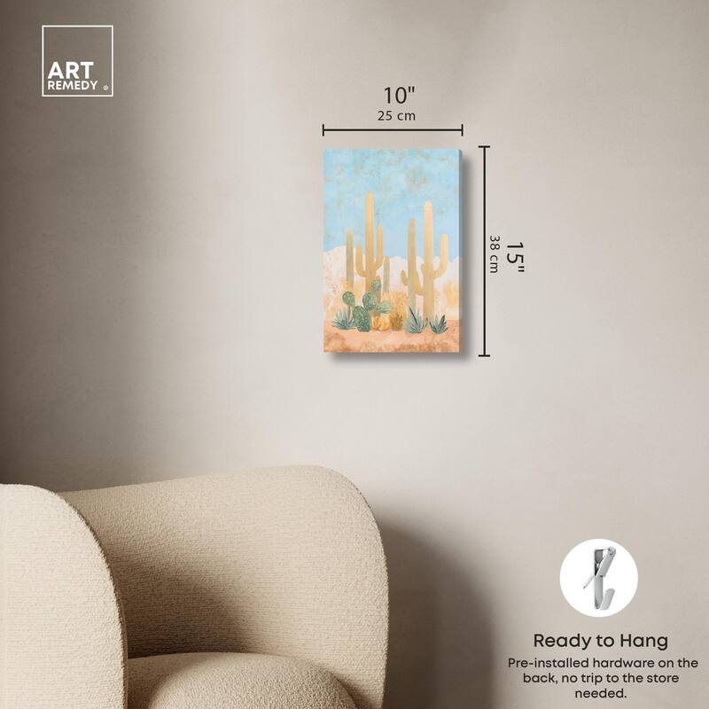 Cactus Canvas by Art Remedy, Gallery Wrapped