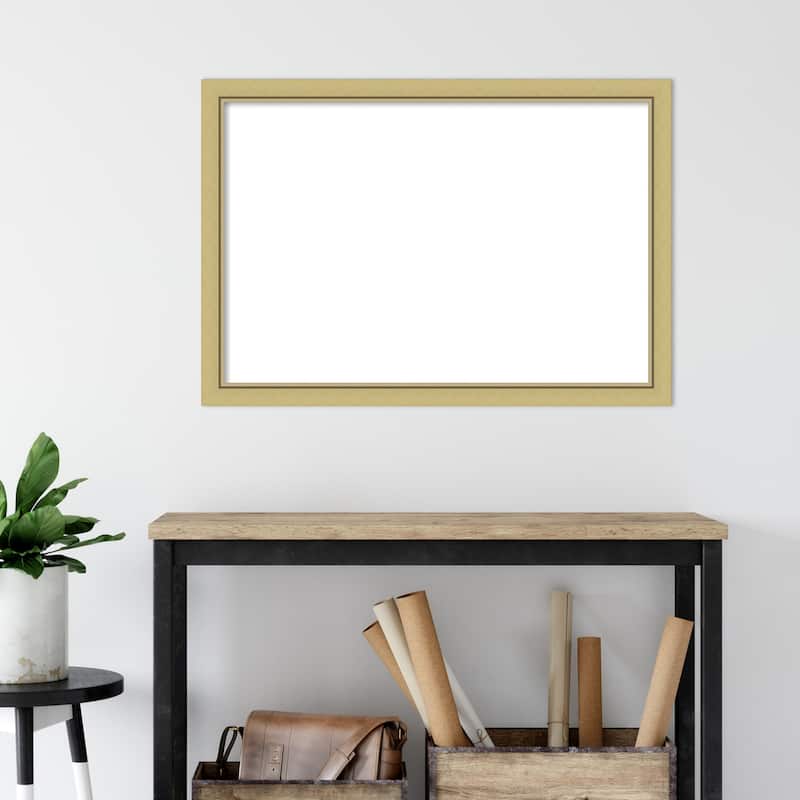 Amanti Art Landon Gold Narrow Framed Dry Erase Magnetic Board