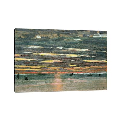 iCanvas "Sunset Over the Sea, 19th century" by Claude Monet Canvas Print