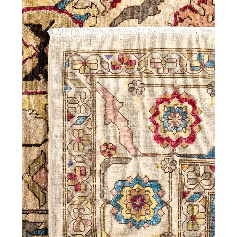 Serapi One-of-a-Kind Hand-Knotted Area Rug - Ivory - 9' 11" x 13' 11"