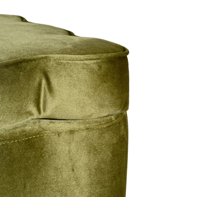 Christopher Knight Home - Milan Modern Velvet Storage Ottoman with Scalloped Design