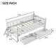 preview thumbnail 4 of 22, Low Twin Platform with 2 Drawers & Guardrails for Kids Room