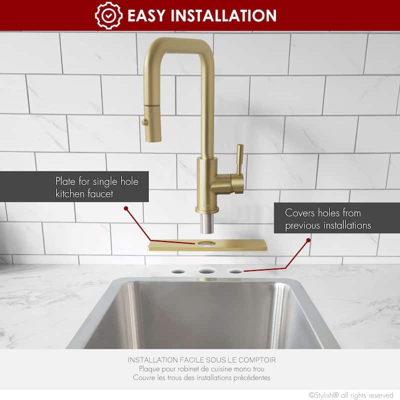 STYLISH Single Hole Kitchen Faucet Plate