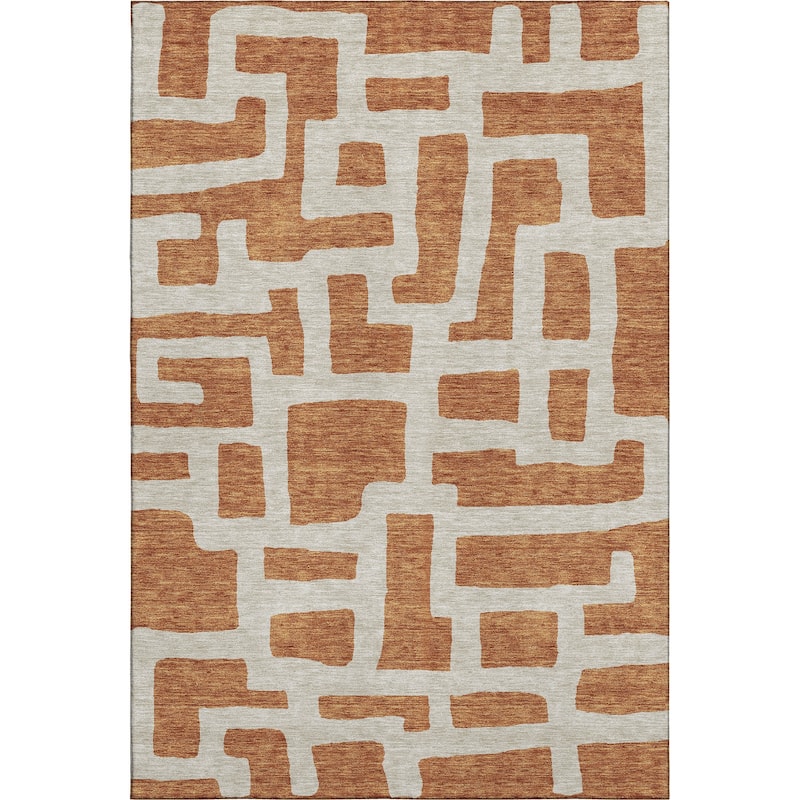 Premium Washable Super Soft Geo Maze Mayfield Rug