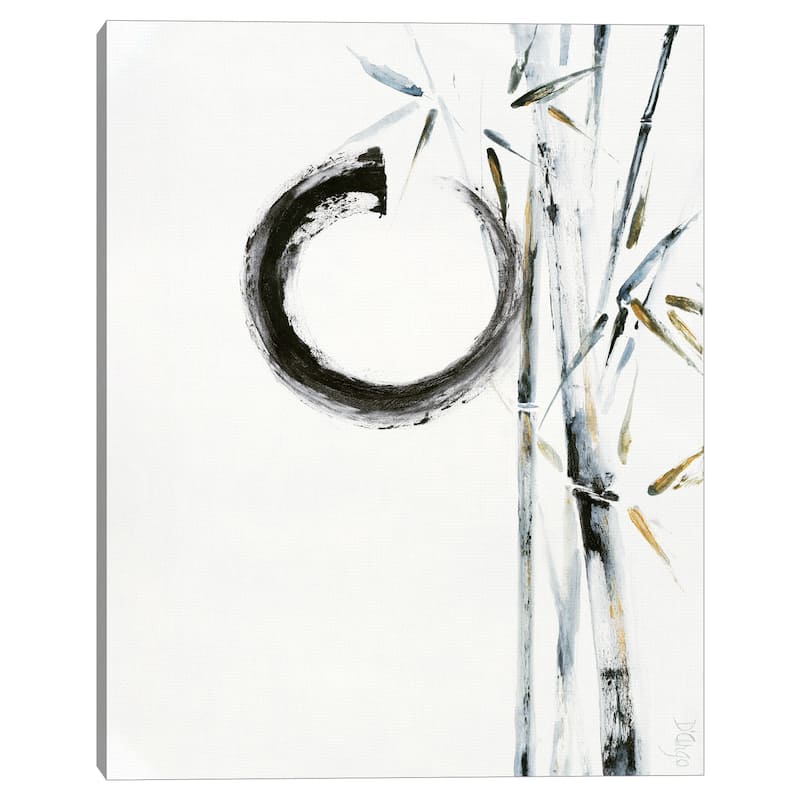 Black Enso by Dina D'Argo Canvas Art Print