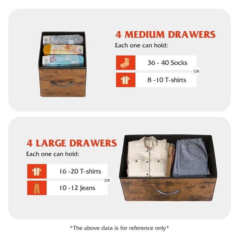 Dresser for Bedroom with 8 Drawers