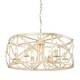 preview thumbnail 1 of 6, Golden Lighting 0890-6 Alcott 6 Light 24" Wide Cage Pendant Antique Ivory