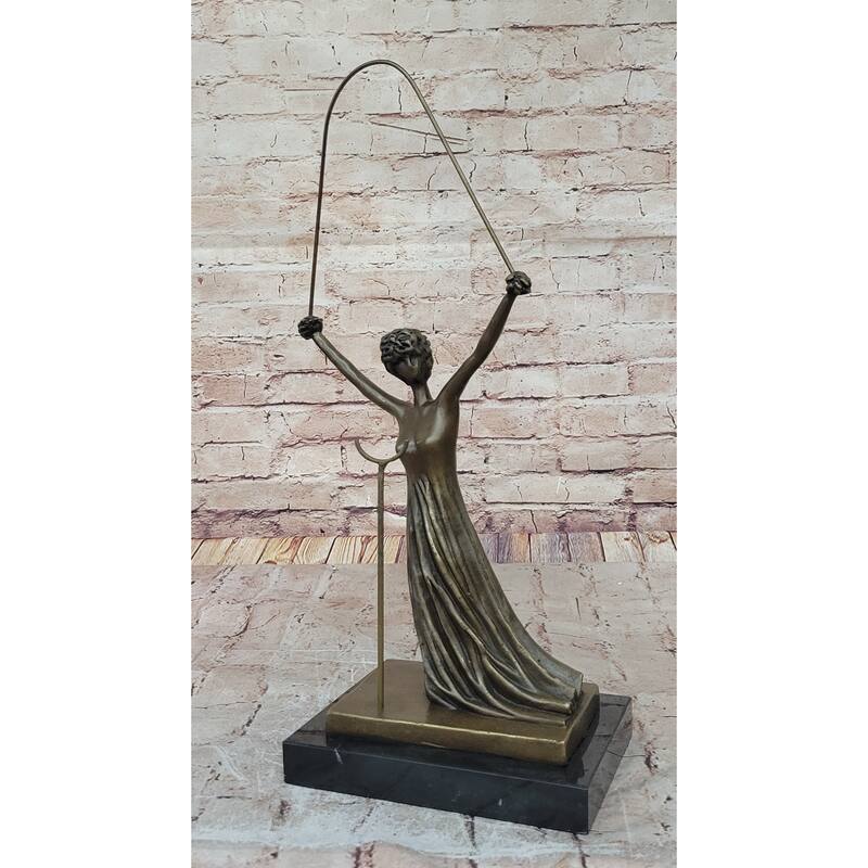 Salvador Dali Alice In Wonderland Bronze Sculpture Statue Surrealism Figure 19 Inches X 8 Inches