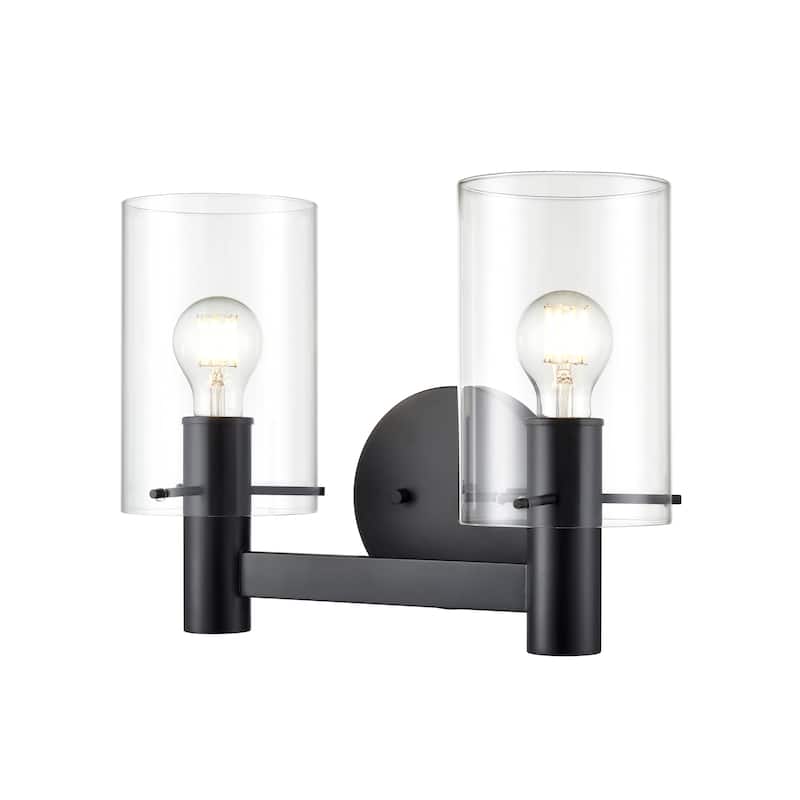 Apolla Vanity Light - Matte Black - 2 Light