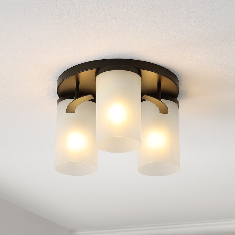 SAFAVIEH Lighting Jeffra Flush Mount - 12"W x 12"D x 7"H
