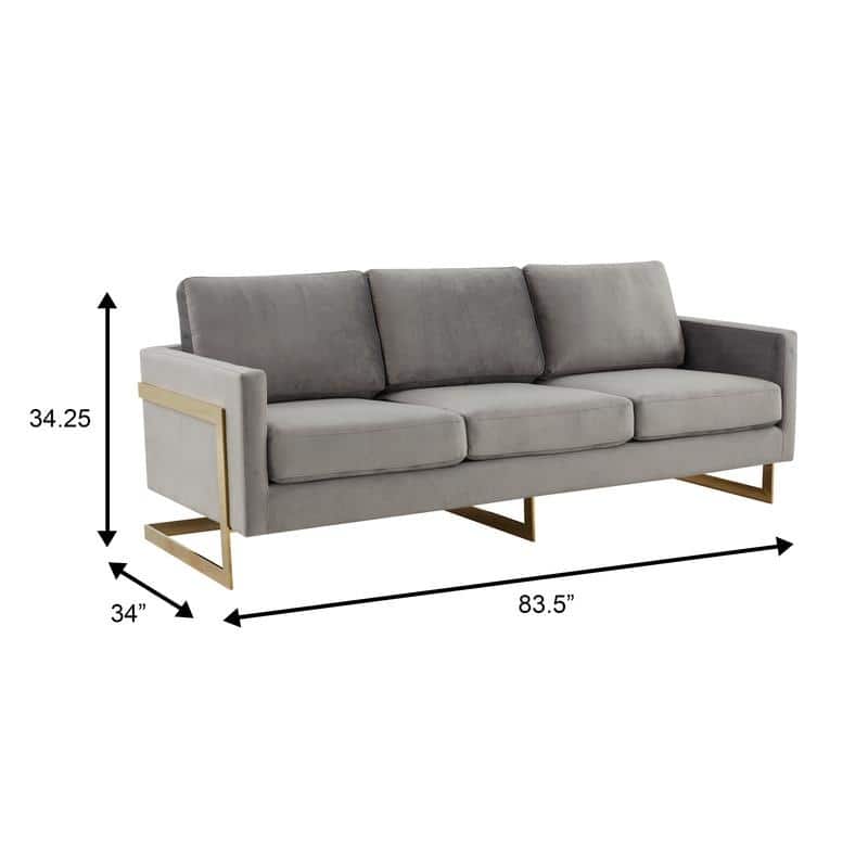 Lincoln 3-Seater Velvet Sofa with Stainless Steel Base Durable Wood Frame Pocket-Spring for Living Room Office Lounge - 83"