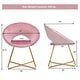 preview thumbnail 12 of 28, Costway Modern Velvet Accent Chair Upholstered Vanity Chair w/Golden - See Details