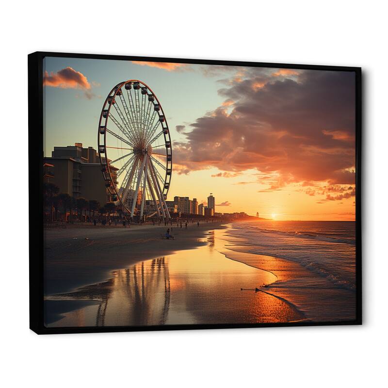 Designart "Myrtle Beach South I" Nautical & Beach Framed Wall Decor