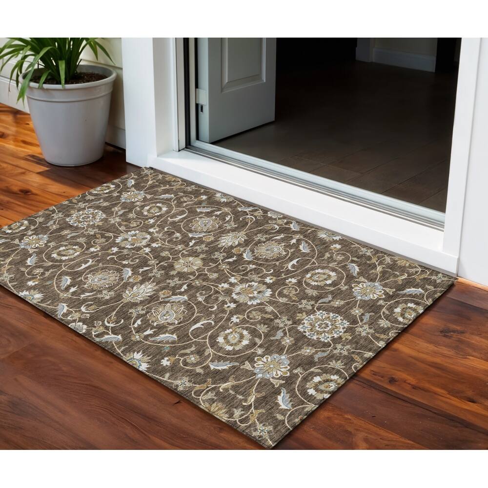 HomeRoots Moroccan Transitional Rectangle Outdoor Rug