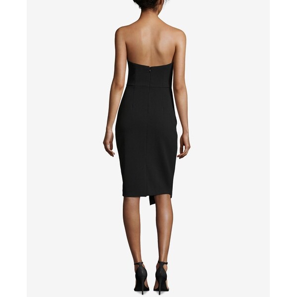 betsy & adam draped sheath dress