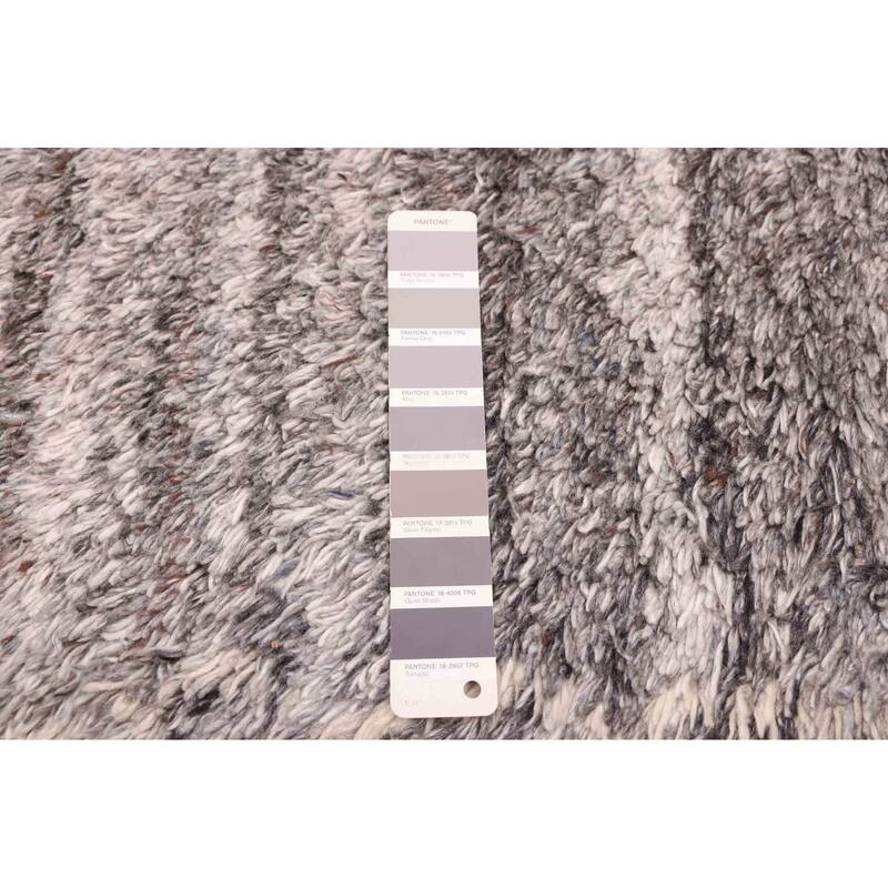 ECARPETGALLERY Hand-knotted Tangier Dark Grey Wool Rug - 4'11 x 8'1