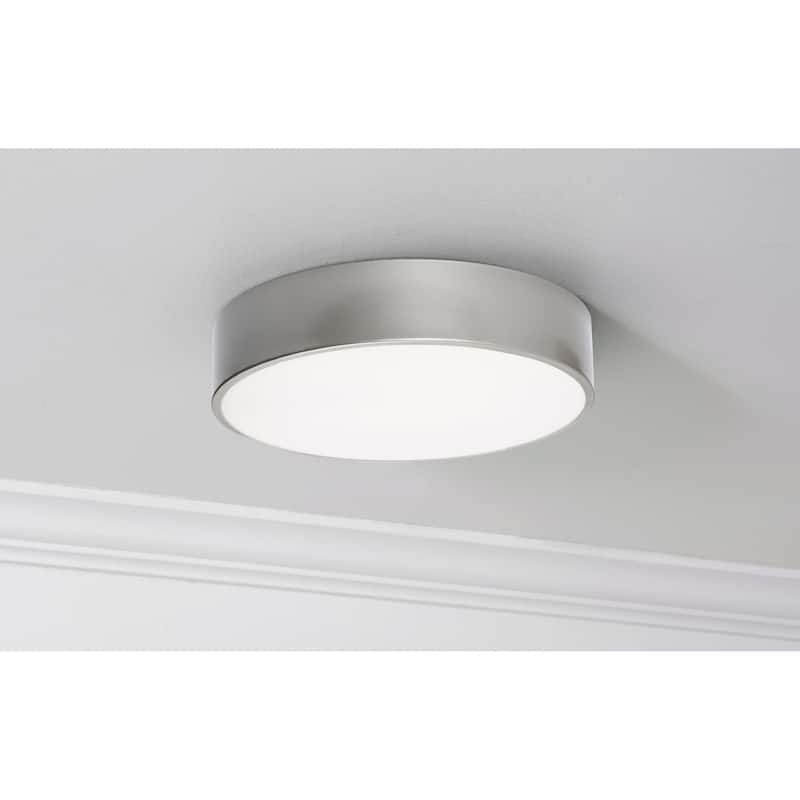 AFX Bailey LED Flush Mount Light - Satin Nickel - 12"