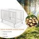 preview thumbnail 7 of 5, Rubber Wood Baby Crib with Adjustable Mattress Heights and Guardrails-White - 53.5" x 29.5" x 34.5" (L x W x H)