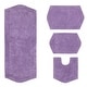 preview thumbnail 39 of 165, Waterford Collection 100% Cotton Non-Slip Bathroom Rug Set, Machine Washable Bath Rug, 4 Piece Bath Mat Set with Contour