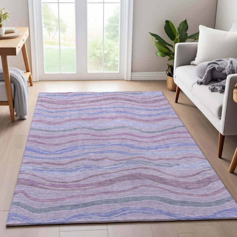 Premium Washable Super Soft Casual Stripes Mayfield Rug