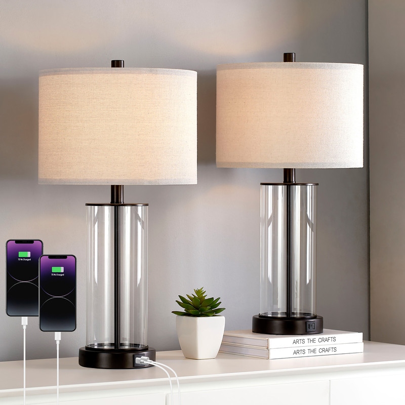 Glass touch table lamp on sale